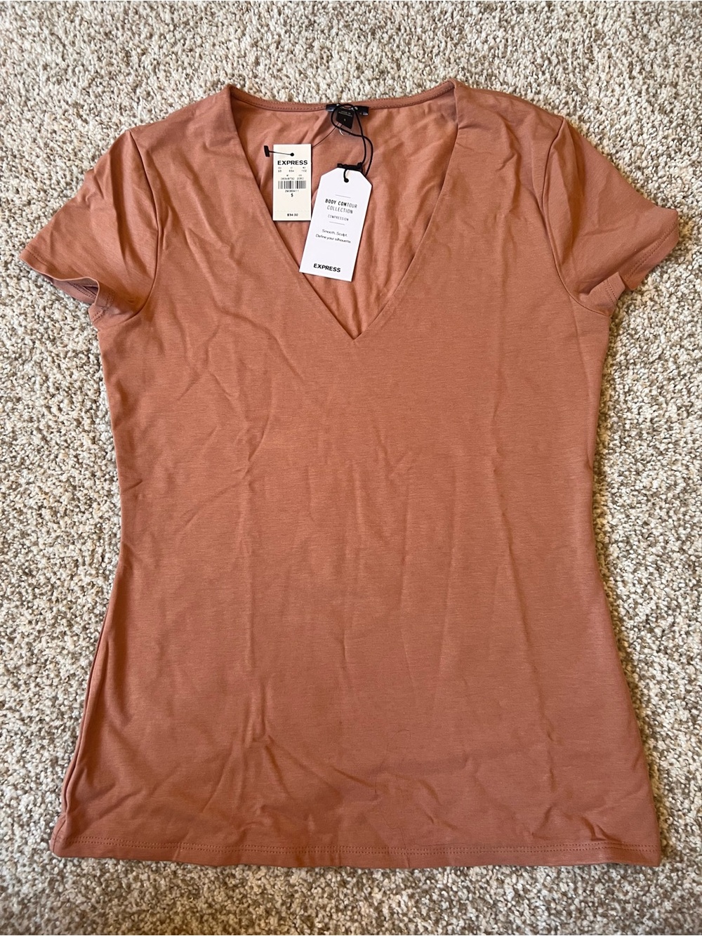 Express Women's Body Contour V-Neck Short Sleeve Tee